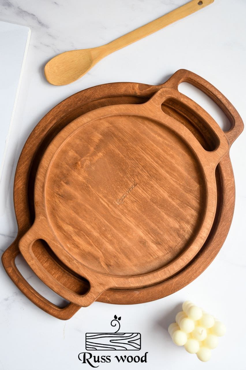 سینی چوبی گرد