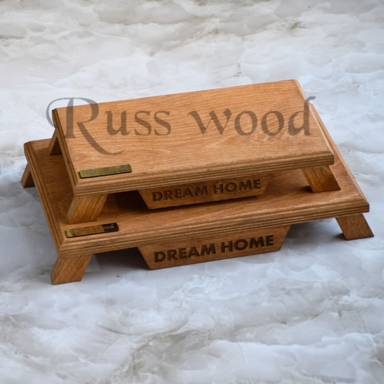 سینی رایزر پلاک دار چوبی Russ Wood