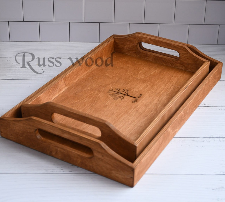 سینی چوبی کارن Russ Wood چوب روس قابل شستوشو