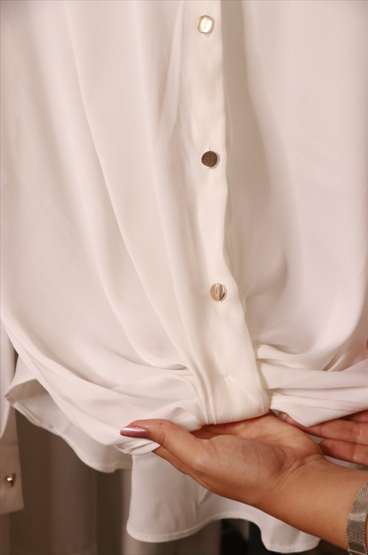 شومیز ساتن جلو گره ای زنانه