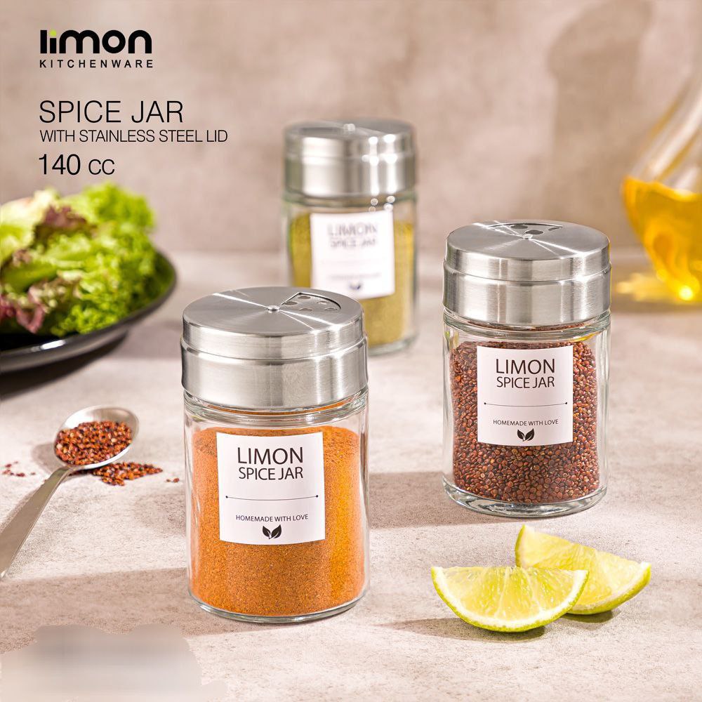 جاادویه شیشه ای درب استیل لیمون